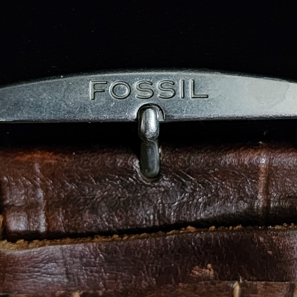 Fossil Men's Watch Brown Leather Strap - Fair Condition. JR-9410 - Picture 2 of 5
